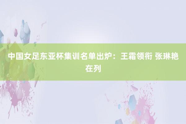 中国女足东亚杯集训名单出炉：王霜领衔 张琳艳在列