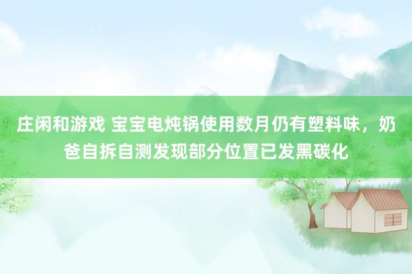 庄闲和游戏 宝宝电炖锅使用数月仍有塑料味，奶爸自拆自测发现部分位置已发黑碳化